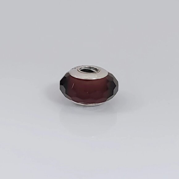 Pandora Red Fascinating Faceted Murano Glass Charm Bead S925 ALE - Picture 1 of 6
